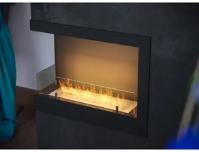 InFire - Rohový BIO krb 45x60 cm 3kW čierna