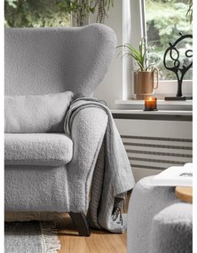 Sivé kreslo ušiak Miuform Miuf