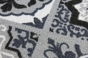 Protišmykový koberec PATCHWORK 19 New sivý