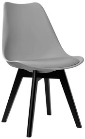 Jedálenská stolička NANTES čierna / sivá