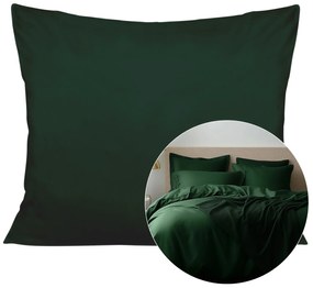 SATÉNOVÁ OBLIEČKA NA VANKÚŠ 50X70 CM TMAVOZELENÁ