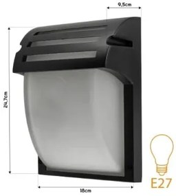 BERGE Nástenné záhradné svietidlo E27 - sada