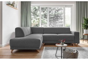 Sivá rozkladacia/s úložným priestorom rohová pohovka (ľavý roh/do L) Classy Sophie – Miuform