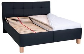Čalúnená posteľ s úložným priestorom bez matraca MARIA 160x200 cm antracit
