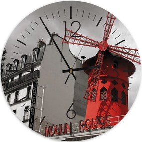 Gario Hodiny na stenu Moulin Rouge Rozmery: 80 x 80 cm