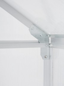 Skleník so základňou BestBerg SBP-4 / 3,6 m² / 190 x 190 x 201 cm / strieborná