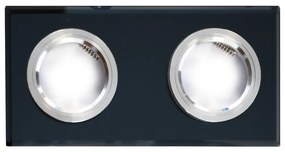 Podhľadové svietidlo Glass Square II, 1x sklenené/čierne kovové tienidlo, b