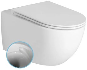 Bruckner - Závesné WC Vortex Rimless FULDA keramika/biela