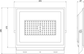 Mexen Luxpro+ LED reflektor, 70W, studená - 6500K, 7700 lm, čierna - L231-070-65-70