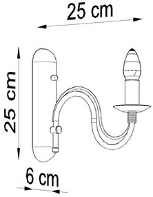 Nástenné svietidlo MINERWA 1xE14/40W/230V čierna