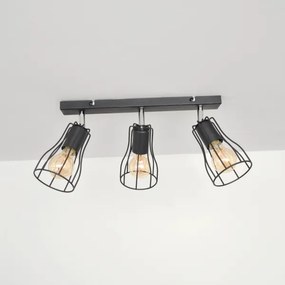 LED Bodové svietidlo TUBE II 3xE27/15W/230V čierna