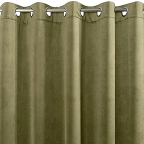 ZATEMŇOVACÍ ZÁVES NA KRÚŽKOCH RIA 140X250 CM OLIVOVÁ