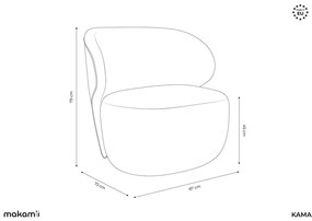 Modré kreslo Kama – Makamii