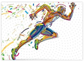 Sklenený obraz - Bežec (70x50 cm)