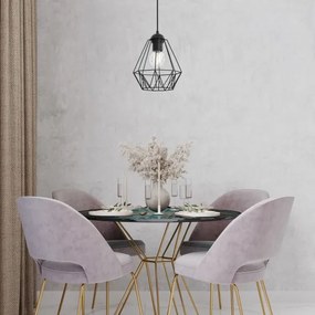 Luster na lanku BERGEN 1xE27/60W/230V čierna