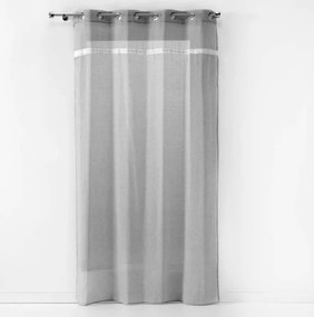 Sivá záclona v minimalistickom štýle 140 x 240 cm