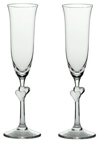 Trendy glass poháre na šampanské L´Amour transparentné 175 ml 2KS