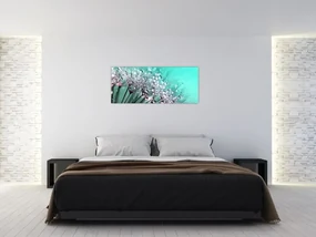Obraz - orosená rastlina (120x50 cm)