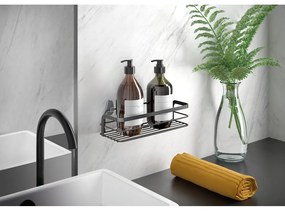 Čierna kúpeľňová polička Metaltex Origin Lava