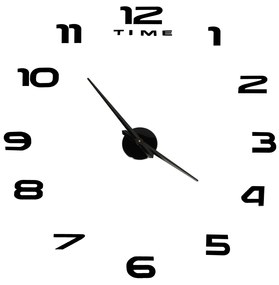 Nástenné hodiny veľké 80-120cm čierne 12 číslic