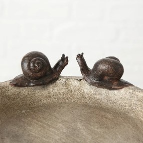 Napájadlo pre vtáky Snails, 6x21 cm, polyresin, béžová