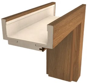 Obložková zárubňa DRE 80 cm pre hrúbku steny 10-12 cm orech karamelový pravá O2OK80P