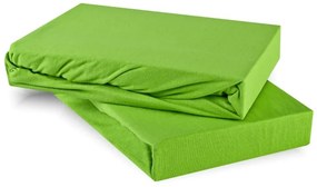 Plachta posteľná zelená jersey EMI, Plachta 90x200