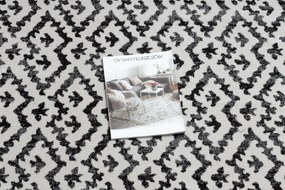 Moderný koberec MUNDO E0621 geometrický outdoor béžový / čierny