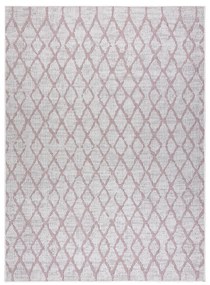 Koberec SISAL SION  MREŽA  22129 ploché  tkanie  ecru / ružová