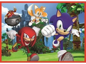 Trefl Puzzle Sonic Dobrodružná jazda, 4v1 (35, 48, 54, 70 dielikov)