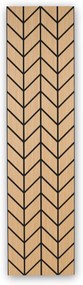 Dizajnový akustický panel, 2400 x 600 mm, balenie 5 ks, dub Hamilton
