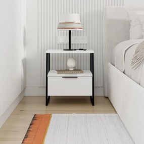 Noční stolek Houseland Pal bílý