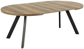 Actona Okrúhly rozkladací jedálenský stôl Zalida 120/210 - dub / čierna