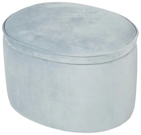 Svetlo modrý zamatový detský puf Lil Sofa – Roba