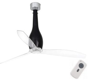FARO 32002 - Stropný ventilátor ETERFAN čierna/číra pr. 128 cm + diaľkové ovládanie