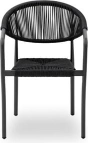 STAR záhradná stolička s podrúčkami antracit