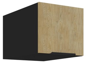 Horná kuchynská skrinka Carminia 40 NAGU-36 1F (dub cremona + čierna). Akcia -22%. Vlastná spoľahlivá doprava až k Vám domov. 1128009