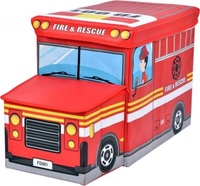 Skladací taburet / kôš na hračky Hasiči