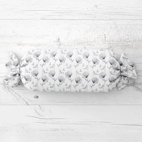 Biante Vankúš valec bonbon Sandra SA-264 Tmavo sivé poľné kvety 15x40 cm