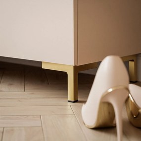 KOMODA MARION 95 cm KAŠMÍR ZLATÉ NOŽIČKY PUSH