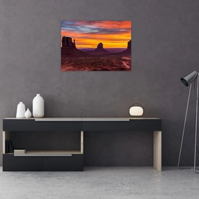 Sklenený obraz - Monument Valley v Arizone (70x50 cm)