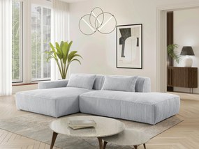 XXXLutz ROHOVÁ SEDAČKA, plast, textil, kompozitné drevo, svetlosivá MID.YOU - Sedačky - 000694009624