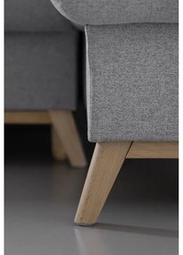 Svetlosivá rozkladacia/s úložným priestorom rohová pohovka (pravý roh/s leňoškou) Scandic Lagom – Miuform