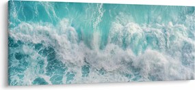 Obraz - Pohľad na vlny oceánu (120x50 cm)