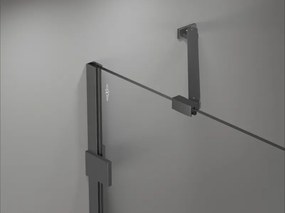 Mexen Lunar Duo, výklopný sprchový kút 120 x 110 cm, 8mm číre sklo, grafitový profil, 834-120L-110P-95-00