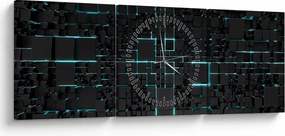 Obraz - Technologické rozhranie (s hodinami) (90x30 cm)