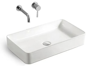 Erga Barbara, umývadlo na dosku 615x350x110 mm, biela lesklá, ERG-V03-YT-060-WH