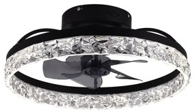 LED Stmievateľné stropné svietidlo s ventilátorom LED/35W/230V 3000-6500K černá+DO