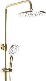 Rea Avalon, sprchová súprava s dažďovou hlavovou a ručnou hlavicou, zlatá lesklá, REA-P8812