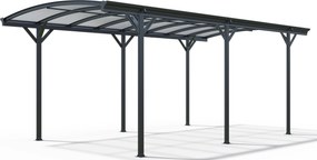 Prístrešok na auto BestBerg BBCP-CP8 / 17,3 m² / 576 × 300 × 219 cm / antracit/sivá